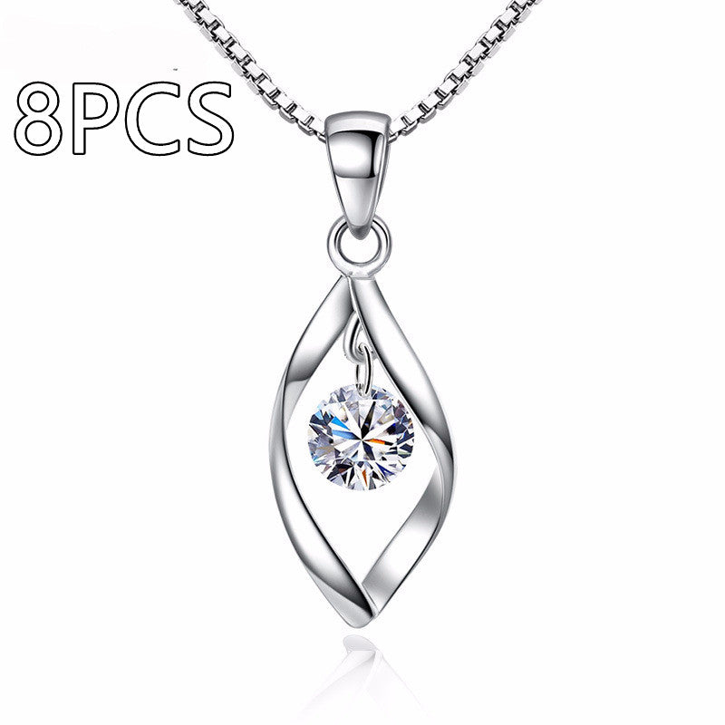 Zircon Twist Fashion Necklace Pendant