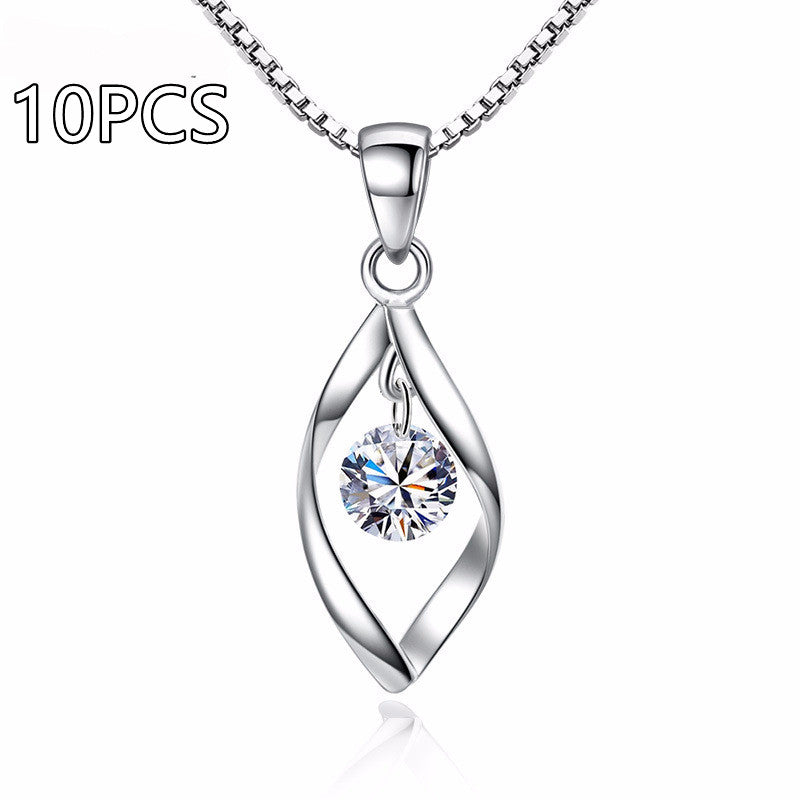 Zircon Twist Fashion Necklace Pendant
