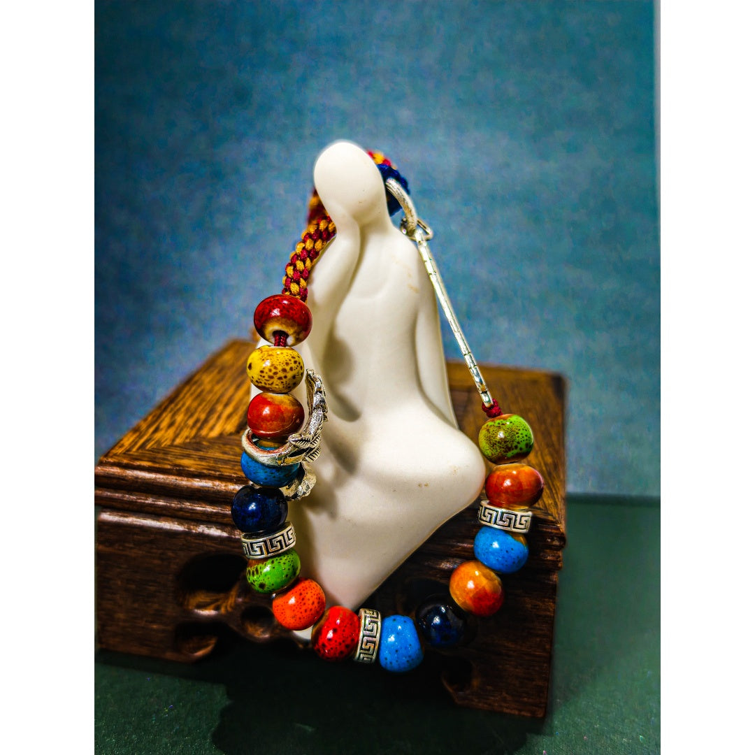 Handmade String Finished Colored Stone Bracelet