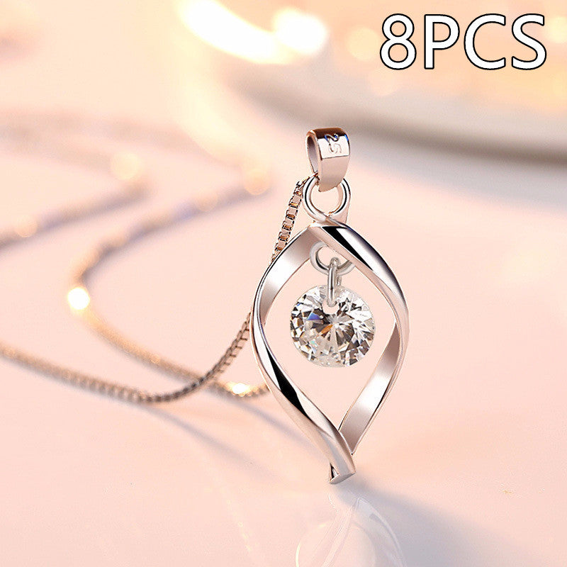Zircon Twist Fashion Necklace Pendant