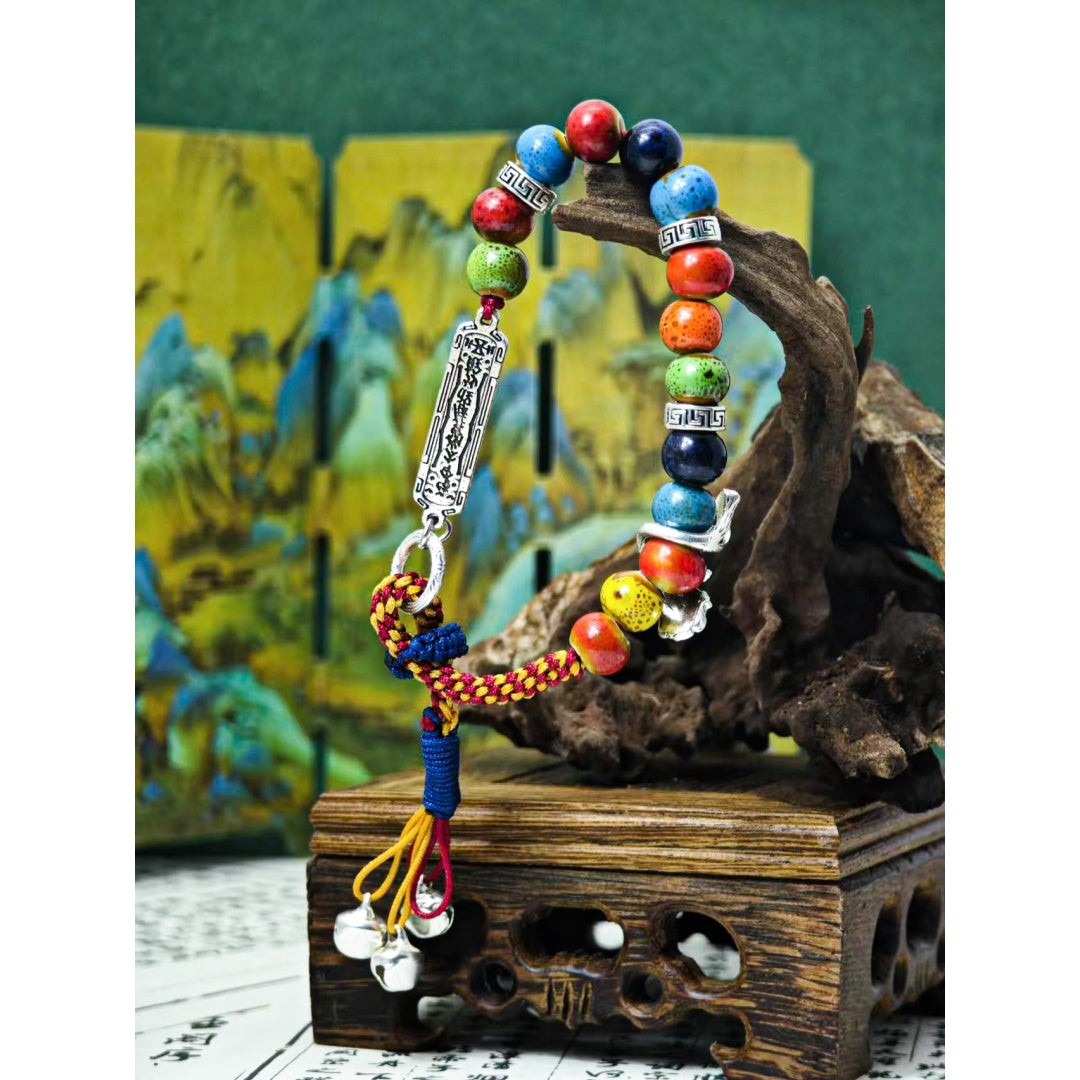 Handmade String Finished Colored Stone Bracelet
