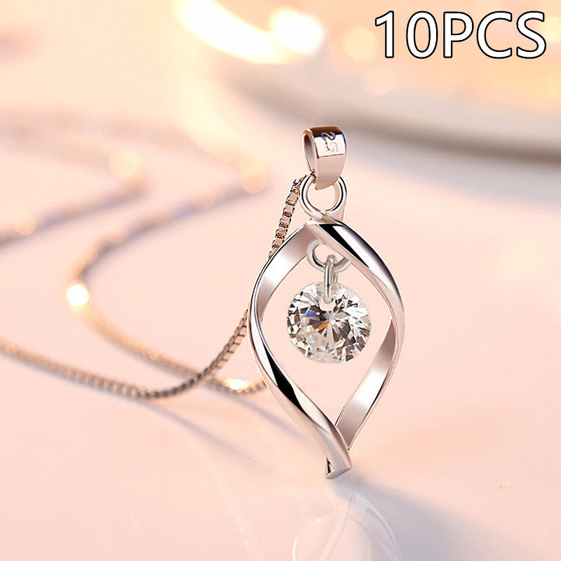 Zircon Twist Fashion Necklace Pendant