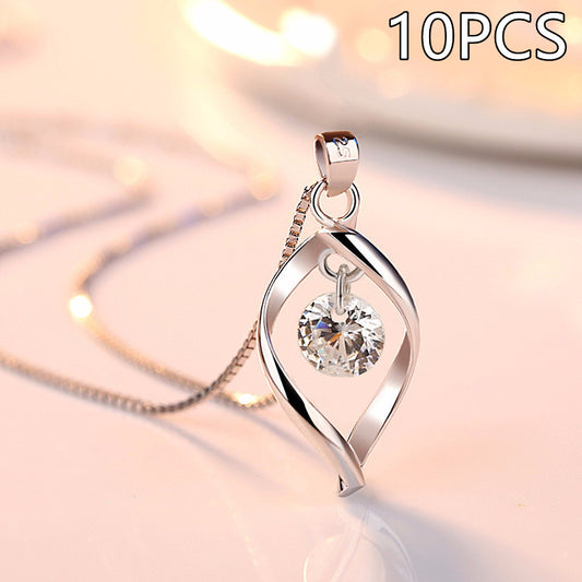 Zircon Twist Fashion Necklace Pendant
