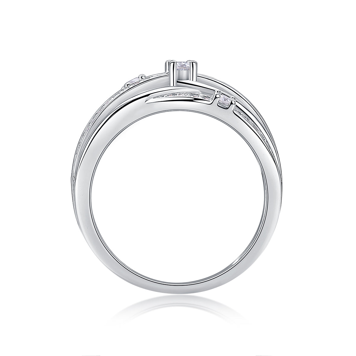 Star Ring Diamond Ring Luxury Fashion Set Moissanite Silver Ring