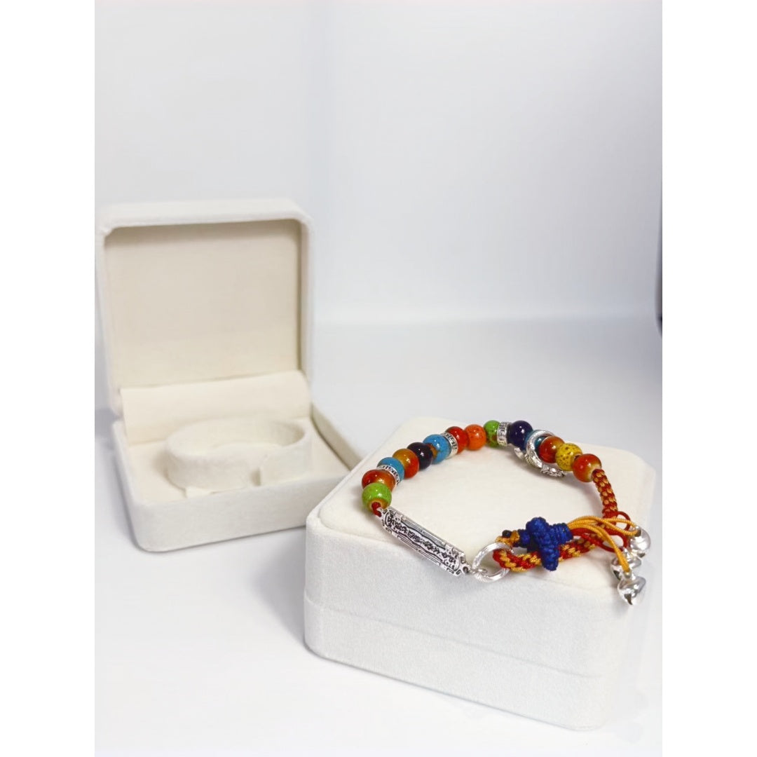Handmade String Finished Colored Stone Bracelet