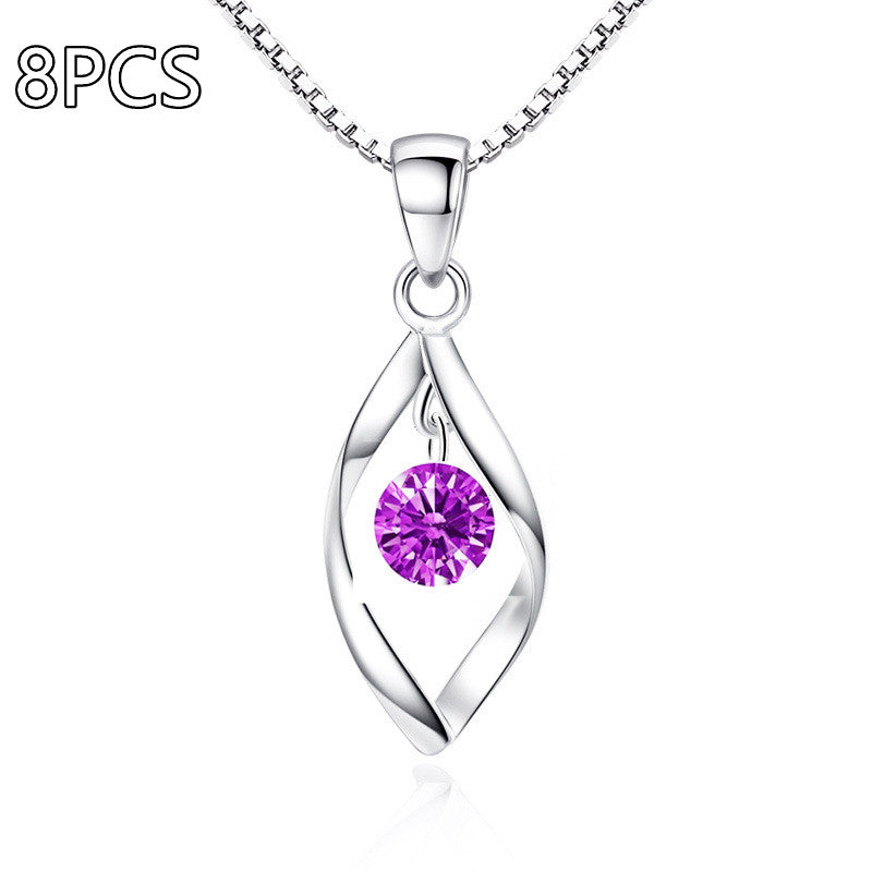 Zircon Twist Fashion Necklace Pendant